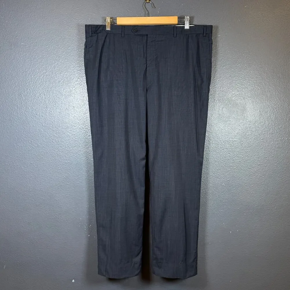 Canali eu58(39x29) men’s blue casual pants pantaloon 100% wool travel
